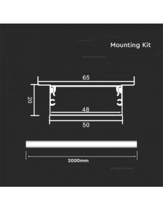 23179-filo Lineare da Incasso per Strip LED fino a mm-1 2
