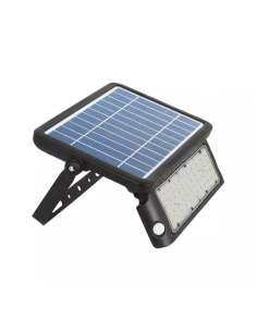 9869-Lampada LED Solare da Muro a Batteria LiFePO  LM/W LED con Sensore di Movimento e Crepuscolare a Basi Inclinabili  IP  IP-1