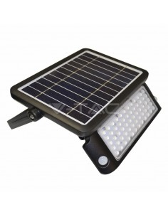 9869-Lampada LED Solare da Muro a Batteria LiFePO  LM/W LED con Sensore di Movimento e Crepuscolare a Basi Inclinabili  IP  IP-1 2