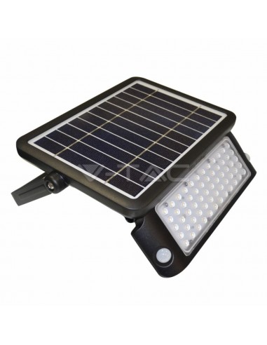 9869-Lampada LED Solare da Muro a Batteria LiFePO  LM/W LED con Sensore di Movimento e Crepuscolare a Basi Inclinabili  IP  IP-2