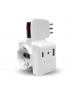 23628-Adattatore Multipresa con Presa Bipasso/Schuko /A-1