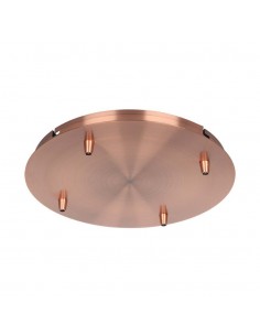 15351-Rosone per Lampadario in Acciaio dxhmm con  Fori Colore Rame-1