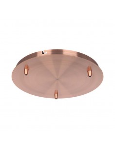 15349-Rosone per Lampadario in Acciaio dxhmm con  Fori Colore Rame-1