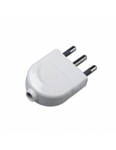 8718-Spina Singola A PT con Uscita Cavo Dritta Colore Bianco-1