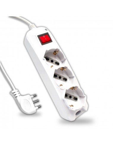 8710-Presa Singola da Incasso con Multipresa con Cavo -1