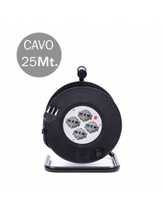 8703-lunga Avvolgicavo m con x Prese Bipasso/Schuko A-1