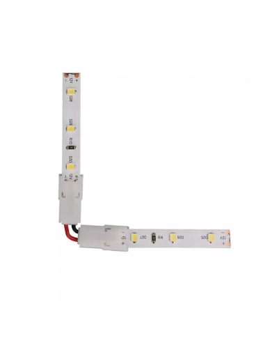 2662-Connettore L Angolare con Clip a  Pin Per Strip LED Larghezza mm-2