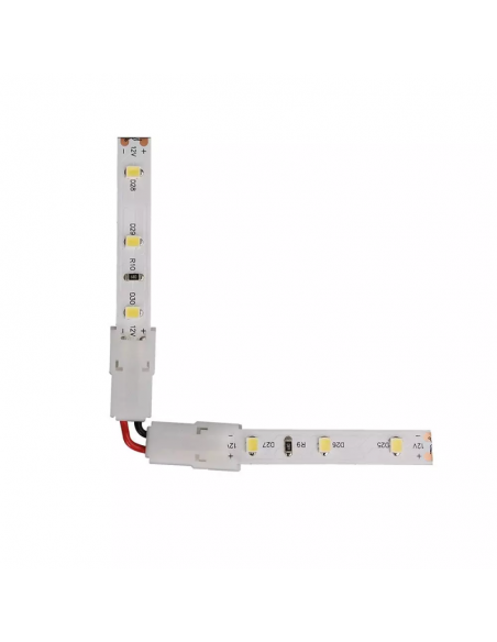 2662-Connettore L Angolare con Clip a  Pin Per Strip LED Larghezza mm-2