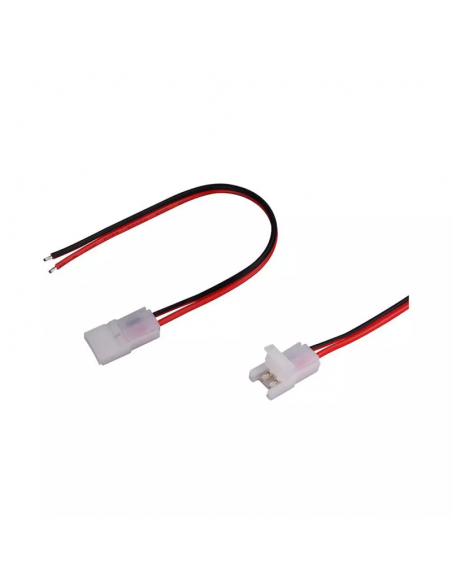 2660-Connettore Flessibile per Strip LED di larghezza mm Innesto rapido tramite clip  Pin e cavi a saldare-1