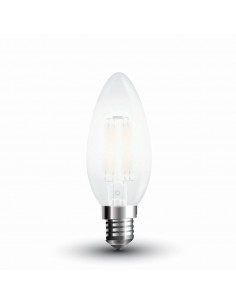 4476-Lampadina LED E  LM/W Candela Filamento Satinato -1