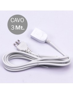 8729-lunga Cavo m con Spina Bipasso A e Presa Bipasso A Colore Bianco-1