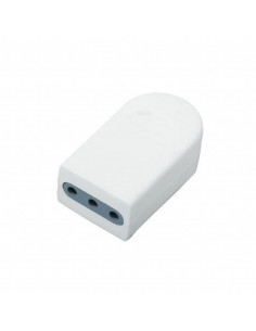 8727-Presa Singola A PT con Uscita Cavo Dritta Colore Bianco-1