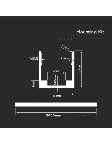 2611-filo in Alluminio per Neon Flex m Per VT--2