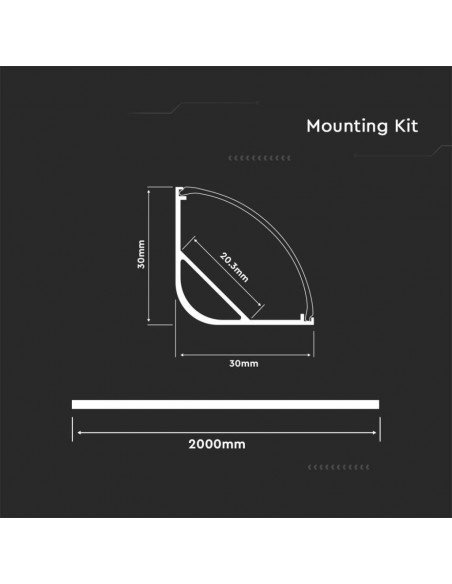 3363-filo Angolare Tondo per Strip LED -2