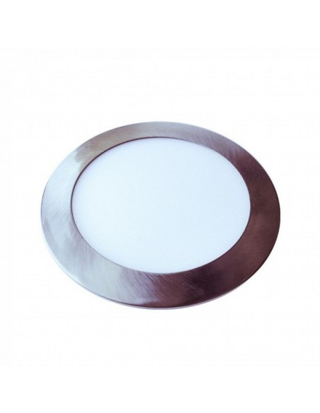 6355-Mini Pannello LED  Montaggio ad Incasso Rotondo Colore Nichel Satinato -1