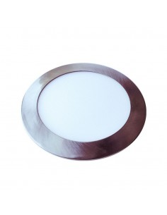 6356-Mini Pannello LED  Montaggio ad Incasso Rotondo Colore Nichel Satinato -1