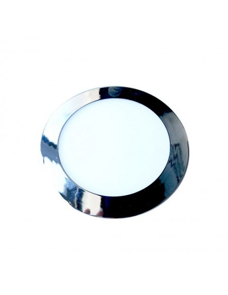 6352-Mini Pannello LED  Montaggio ad Incasso Rotondo Colore Cromato -1