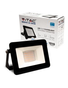 Proiettore LED 20W Samsung Chip Corpo Nero 6500K