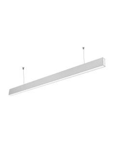 LED Lineare Luce Samsung Chip 40W Sospensione Sospesa Corpo Argento 4000K 1200X35X67mm