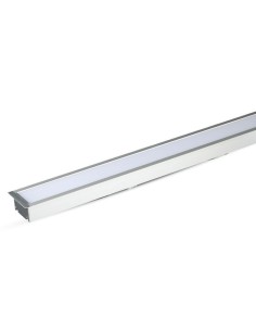 LED Lineare Luce Samsung Chip 40W Incasso Corpo Argento 4000K 1211X70X35mm