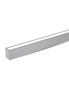 LED Lineare Luce Samsung Chip 40W Sospensione Sospesa Corpo Argento 4000K 1200X50X65mm