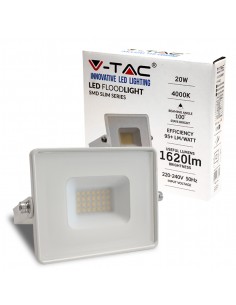 Proiettore LED SMD G2 Serie E da 20W Corpo Bianco 4000K